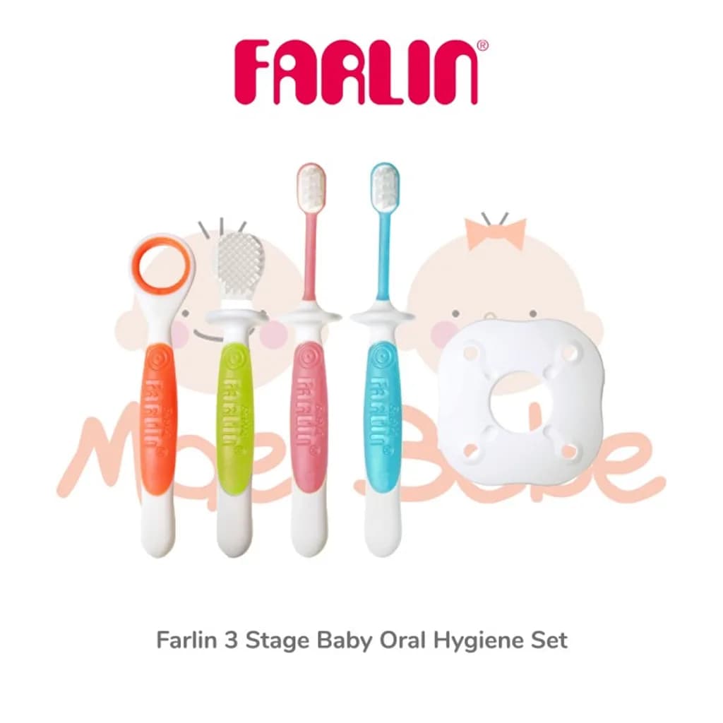 ست مسواک فارلین 3تایی بهداشت دهان و ماساژ لثه 3مرحله ای Farlin — تصویر ۳