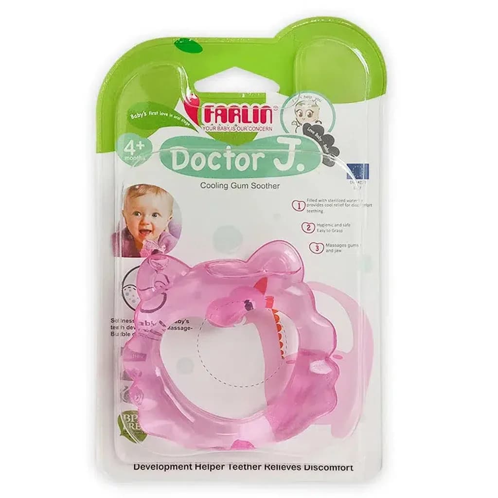 دندانگیر فارلین طبی Doctor J Cooling Gum Soother دایناسور گربه Farlin — تصویر ۲