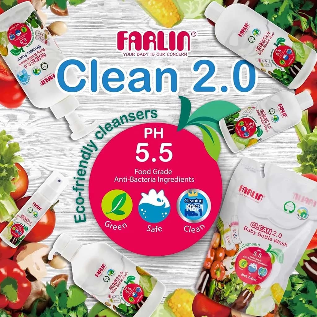 مایع استریل شیشه شیر فارلین 750ml پمپی Farlin — تصویر ۸