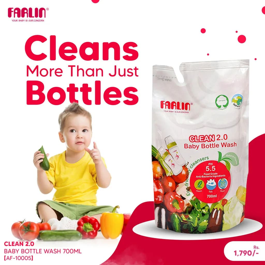 مایع استریل شیشه شیر فارلین 700ml پاکتی Farlin — تصویر ۴