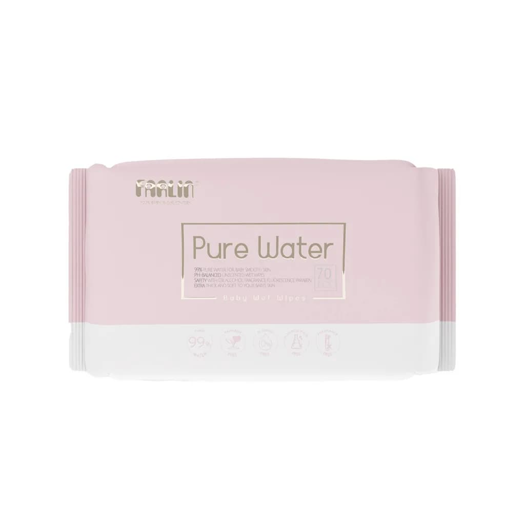 دستمال مرطوب فارلین 70عددی Pure Water ضدجوش مرطوب‌کننده تمیزکننده Farlin