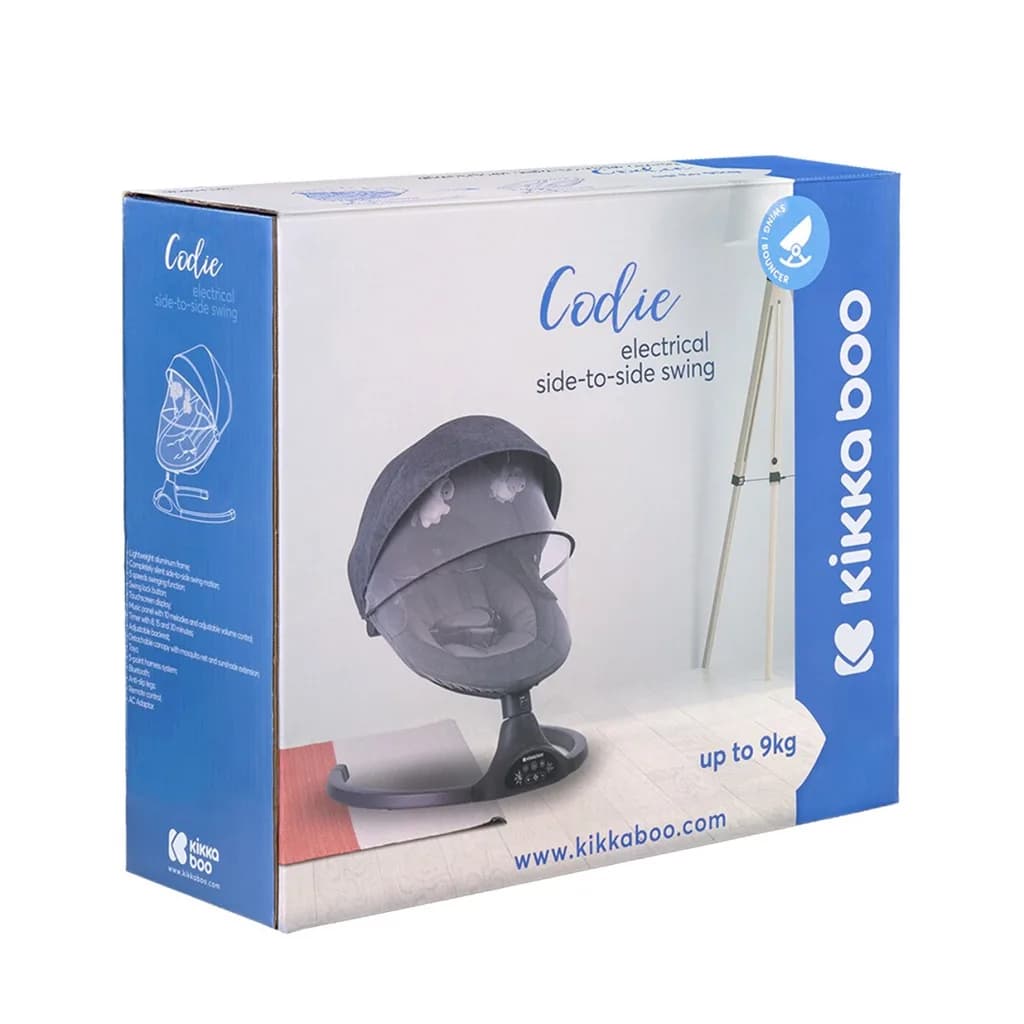 نی نی لای لای برقی کیکابو swing codie دکمه لمسی موزیکال Kikkaboo — تصویر ۵