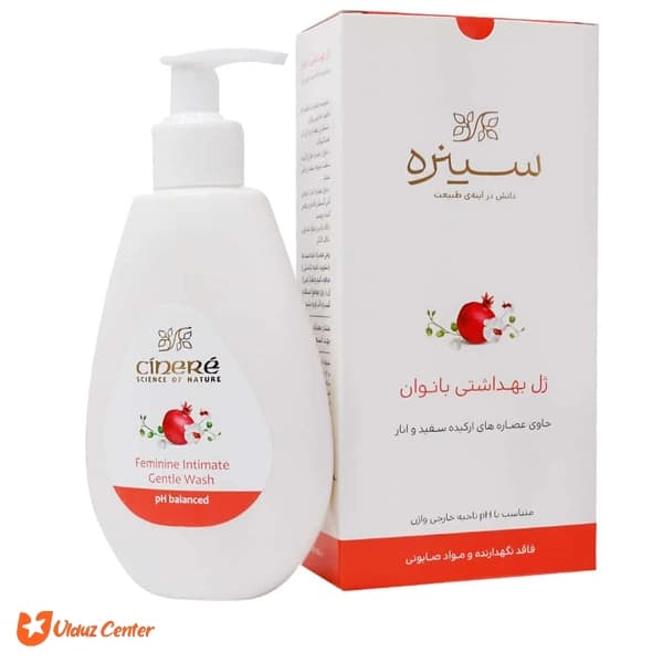 ژل بهداشتی بانوان سینره حاوی عصاره های ارکیده سفید وانار 180 میلی