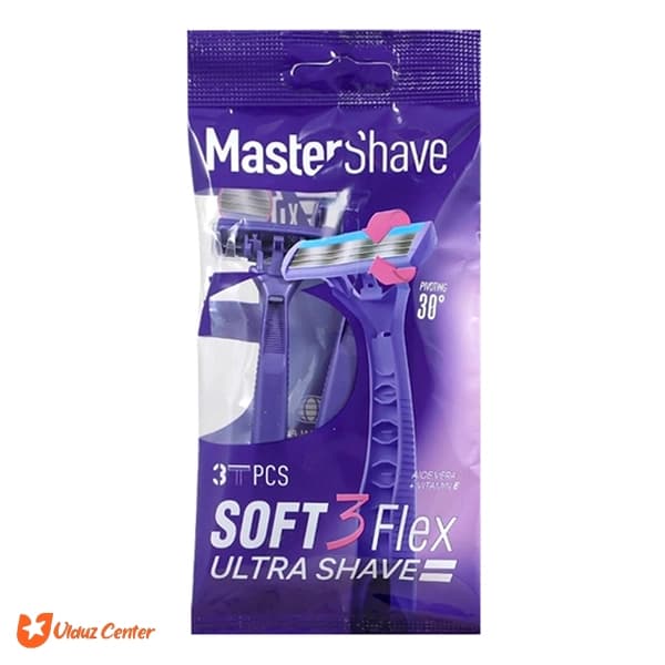 خودتراش سه تیغه Master Shave مدل Soft 3 Flex بسته 3 عددی