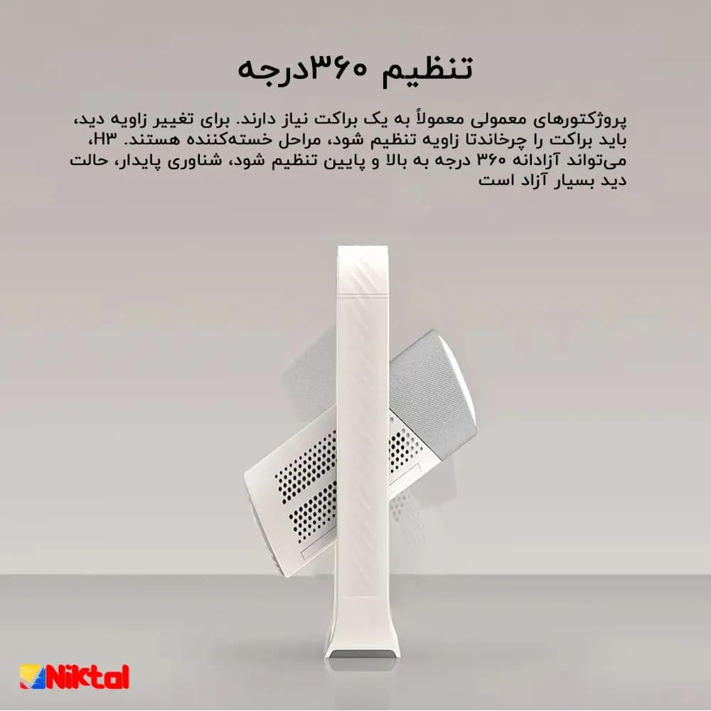 پروژکتور هوشمند مدل NSL03 | کیفیت Full HD، اسپیکر استریو و نورپردازی محیطی — تصویر ۴