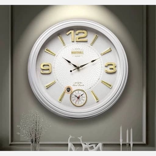 ساعت دیواری مارشال دوموتوره ارام گرد کد 75
