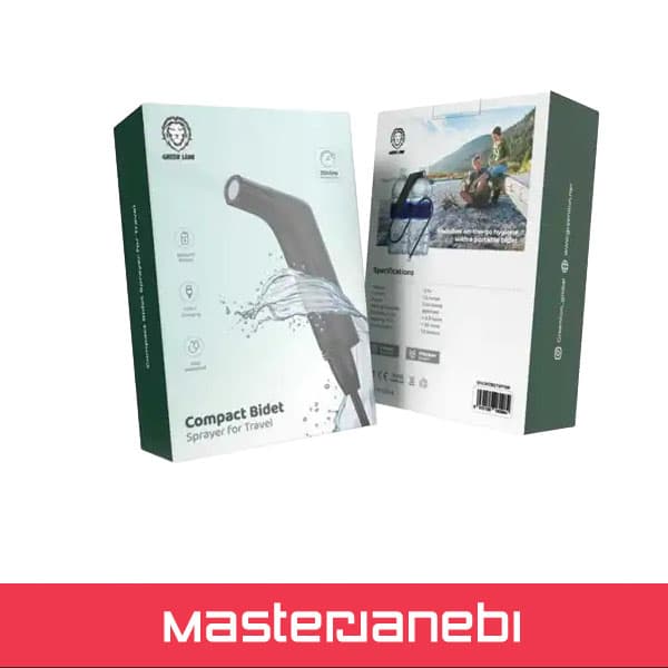 خودشور همراه با شلنگ مسافرتی گرین لاین Green Lion Compact Bidet GNCMTBDTSPYBK — تصویر ۲