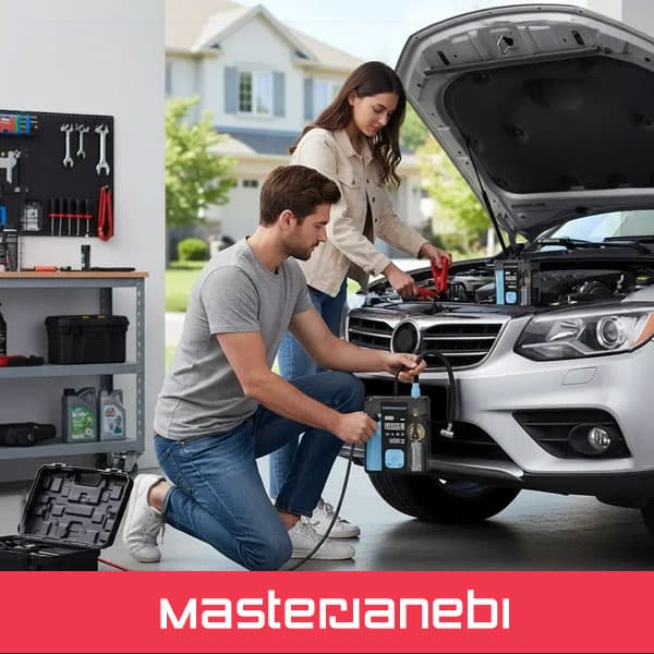 جامپ استارت و پمپ باد پاورولوژی Powerology 3-In-1 Jump Starter & Tire Inflator PPBCHA96BKBU — تصویر ۴