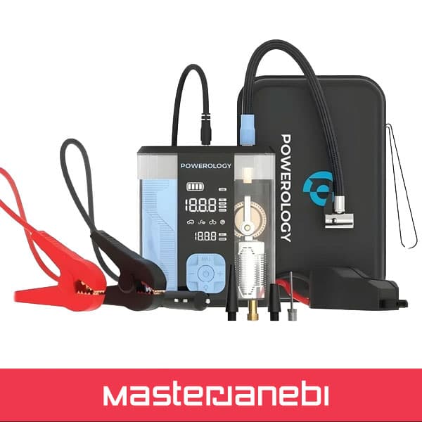 جامپ استارت و پمپ باد پاورولوژی Powerology 3-In-1 Jump Starter & Tire Inflator PPBCHA96BKBU