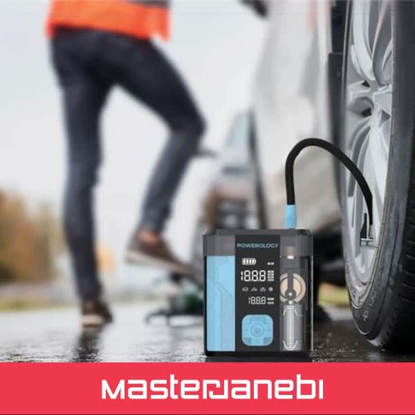 جامپ استارت و پمپ باد پاورولوژی Powerology 3-In-1 Jump Starter & Tire Inflator PPBCHA96BKBU — تصویر ۳