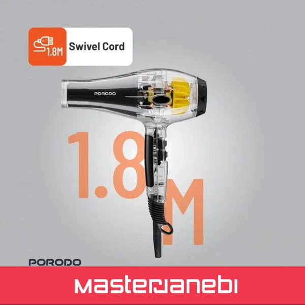 سشوار پرودو Porodo Crystal Shell Hair Drye PD-LFST106-BK — تصویر ۶