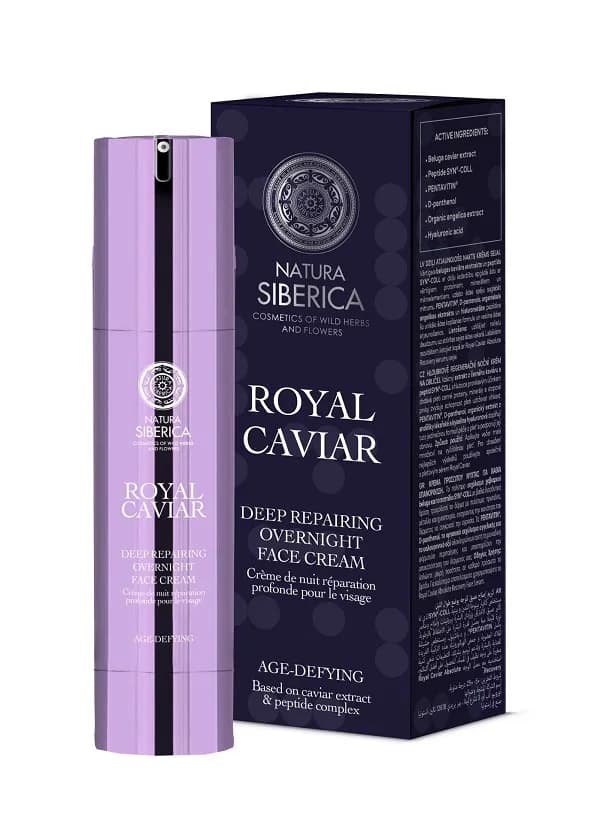 کرم شب ترمیم‌کننده قوی ناتورا سیبریکا مدل Royal Caviar حجم 50 میل — تصویر ۲