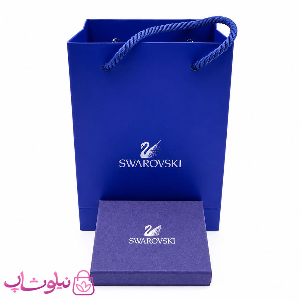 گردنبند نقره سواروسکی زنانه مدل سه مکعب با سنگ اوپال وزن 1/740 گرم کد 1700 — تصویر ۲