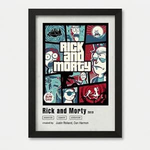 تابلو خندالو مدل ریک و مورتی (Rick and Morty) کد F11462