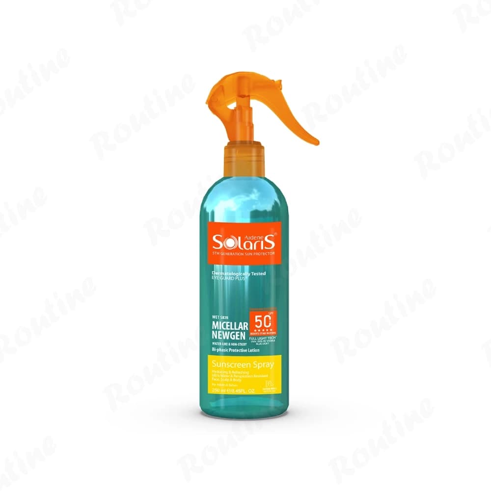 اسپری دوفاز ضدآفتاب SPF 50 میسلار نیوژن آردن سولاریس
