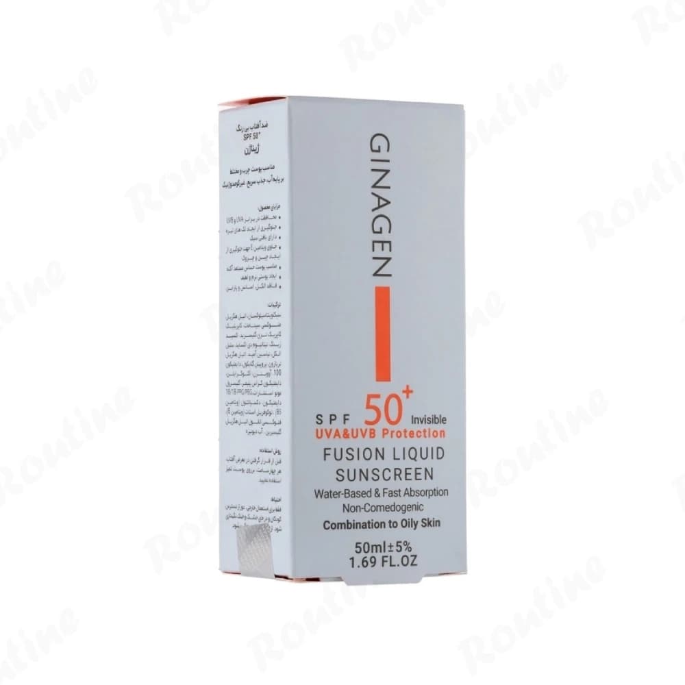 کرم ضد آفتاب بی رنگ SPF 50 ژیناژن مناسب پوست چرب و مختلط — تصویر ۲