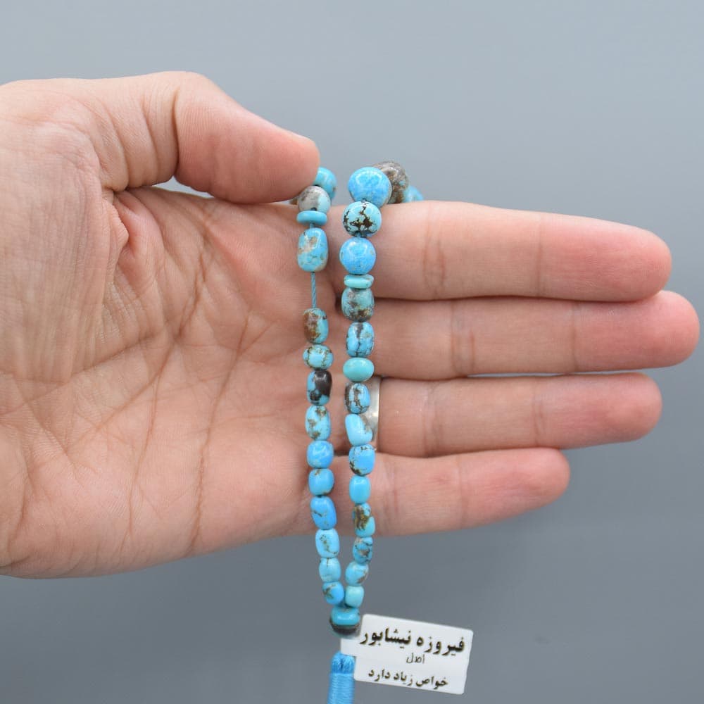 تسبیح فیروزه نیشابور 33 دانه «کد 6037» — تصویر ۳