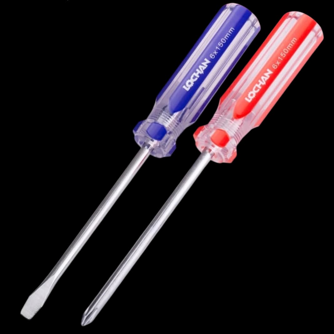 پیچ گوشتی نباتی کریستالی دو سو 6*100 LOCHAN
