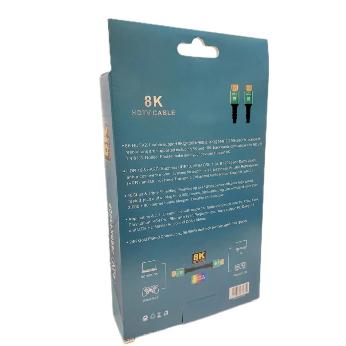 کابل 3 متری HDMI 8K رویال Royal کد 8280 — تصویر ۳