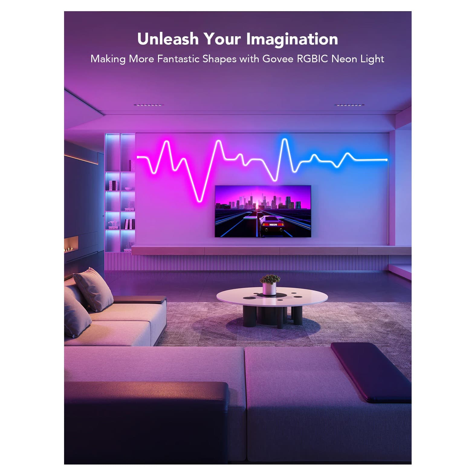 ریسه هوشمند Govee RGBIC LED Neon Rope Lights H61A0 — تصویر ۴