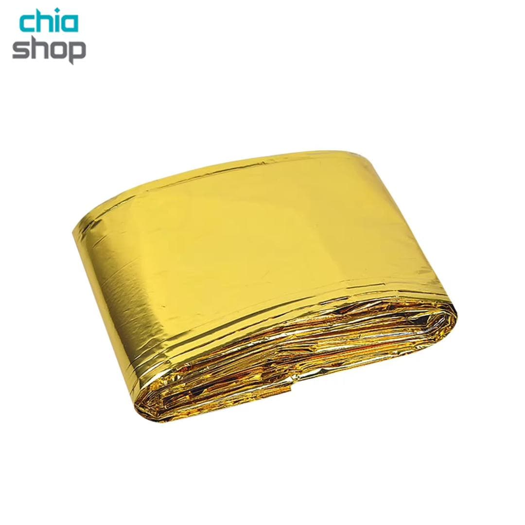 پتوی نجات دو طرفه طلایی نقره ای 210×160 سانتیمتر — تصویر ۵