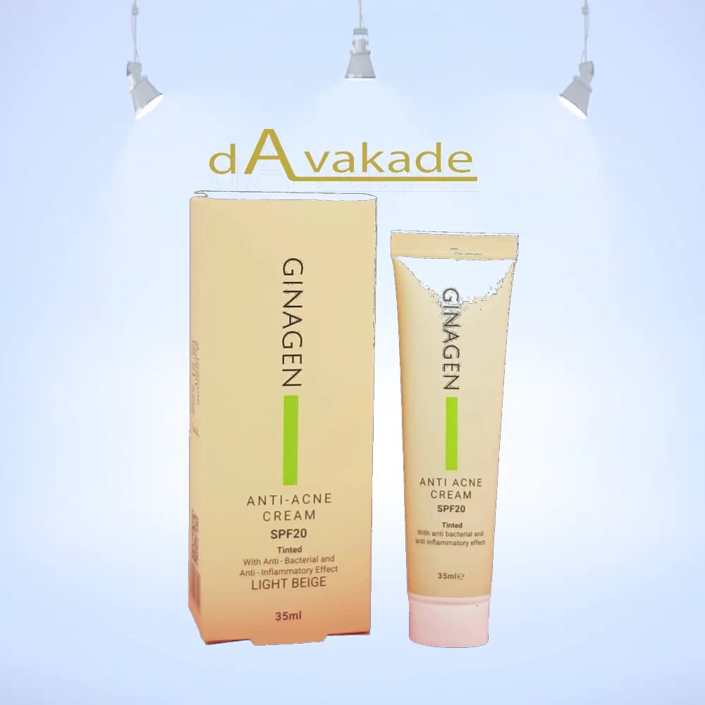 کرم ضد جوش SPF20 رنگی بژ روشن ژیناژن | GinaGEN