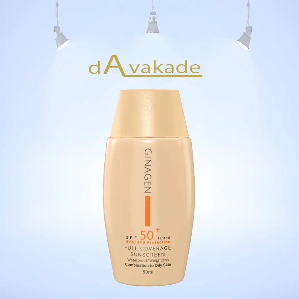 کرم ضد آفتاب SPF50 پوست مختلط تا چرب رنگی شماره 03 ژیناژن | GinaGEN