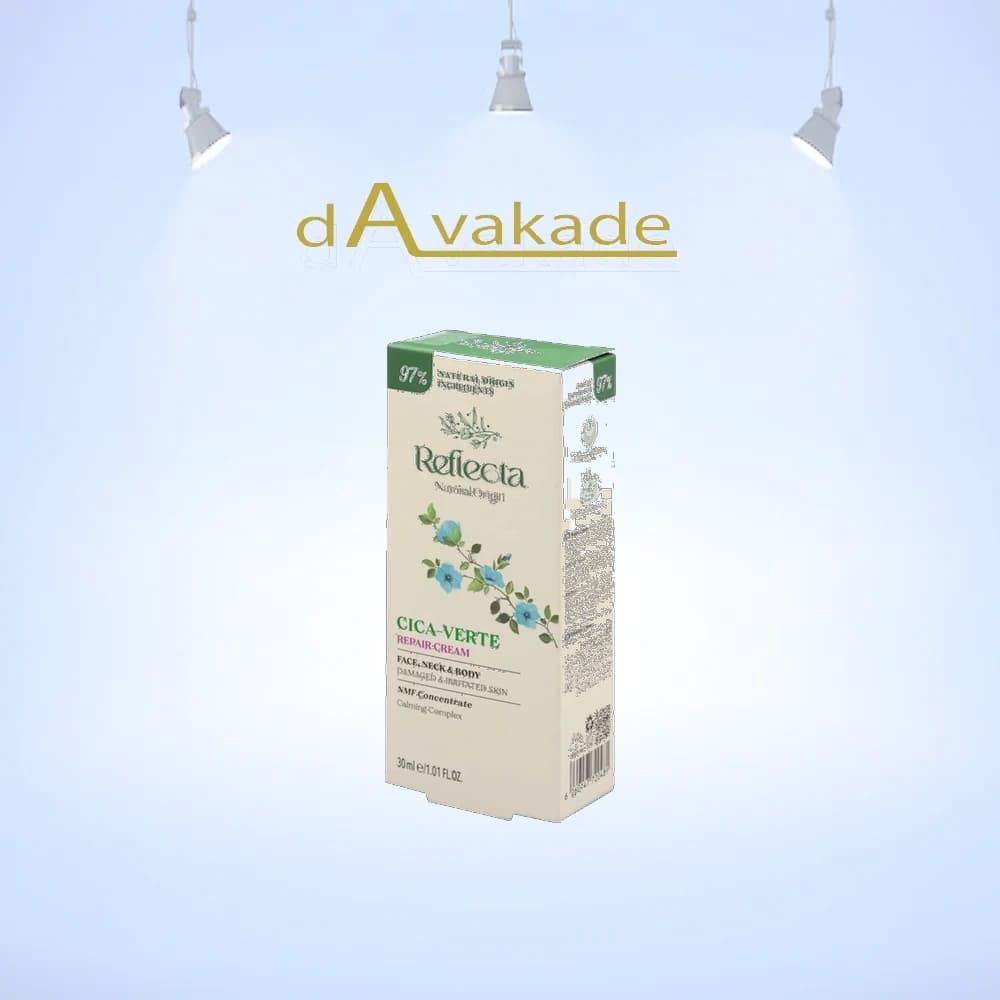 کرم التیام بخش پوست 97% صورت گردن و بدن 30 میل رفیلكتا | REFILECTA NATURAL ORIGIN