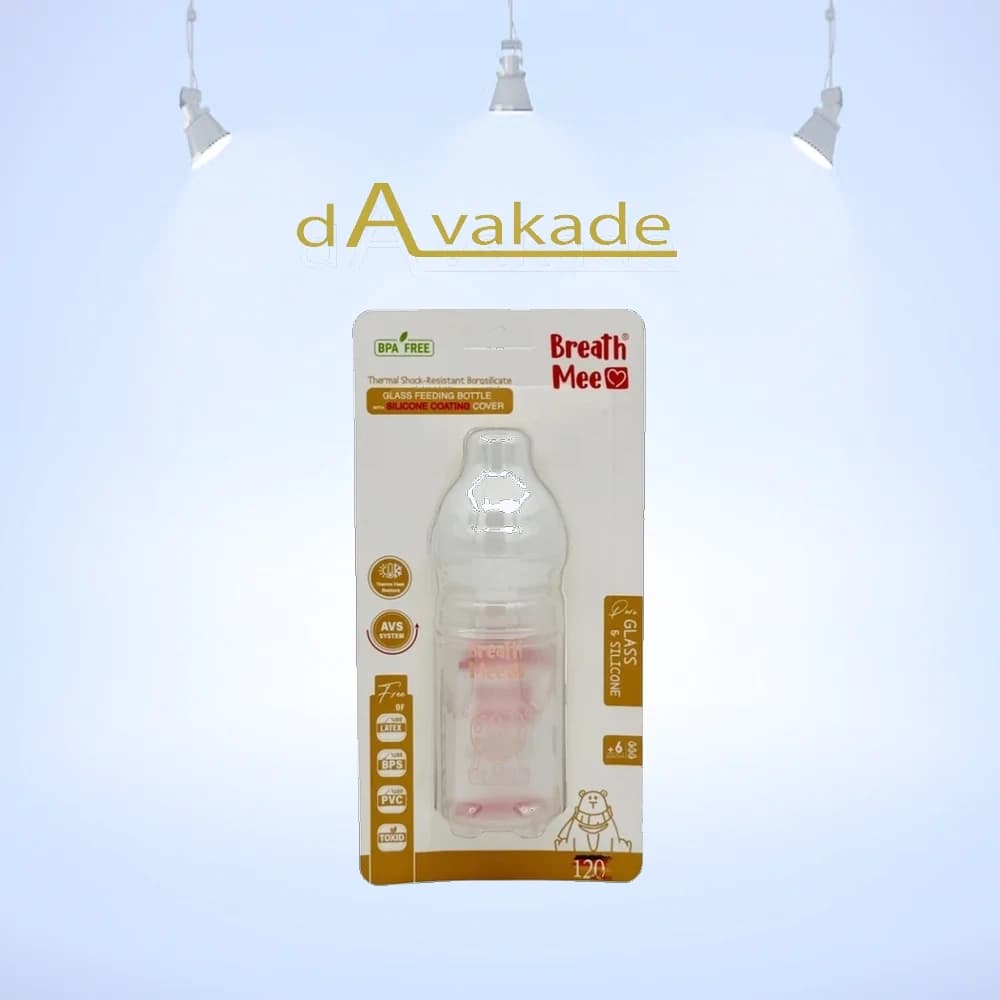 BREATH ME شیشه شیر استاندارد روکس سیلیکون پیرکش 120ML کد BT11