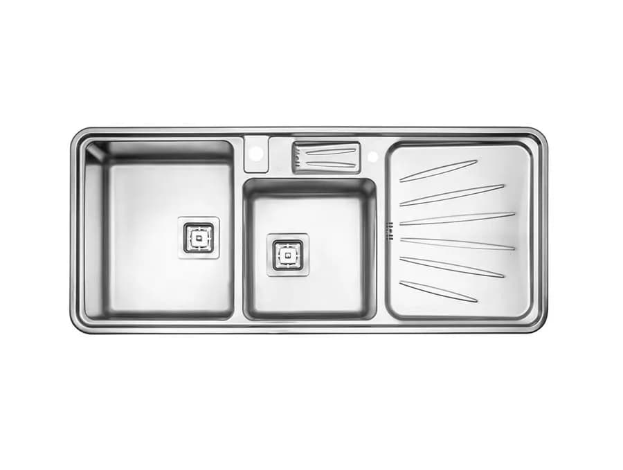 سینک ظرفشویی استیل البرز کد 854 توکار — تصویر ۳