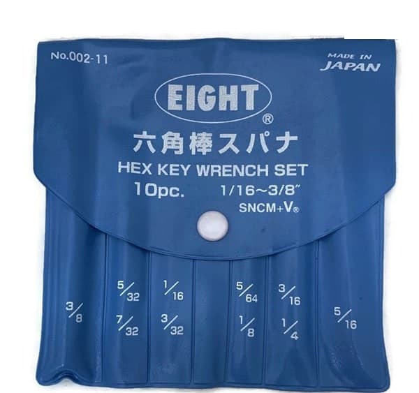 ست آچار آلن شش گوش ایت کوتاه اینچی 8 و 10 عددی مدل 002-inch
