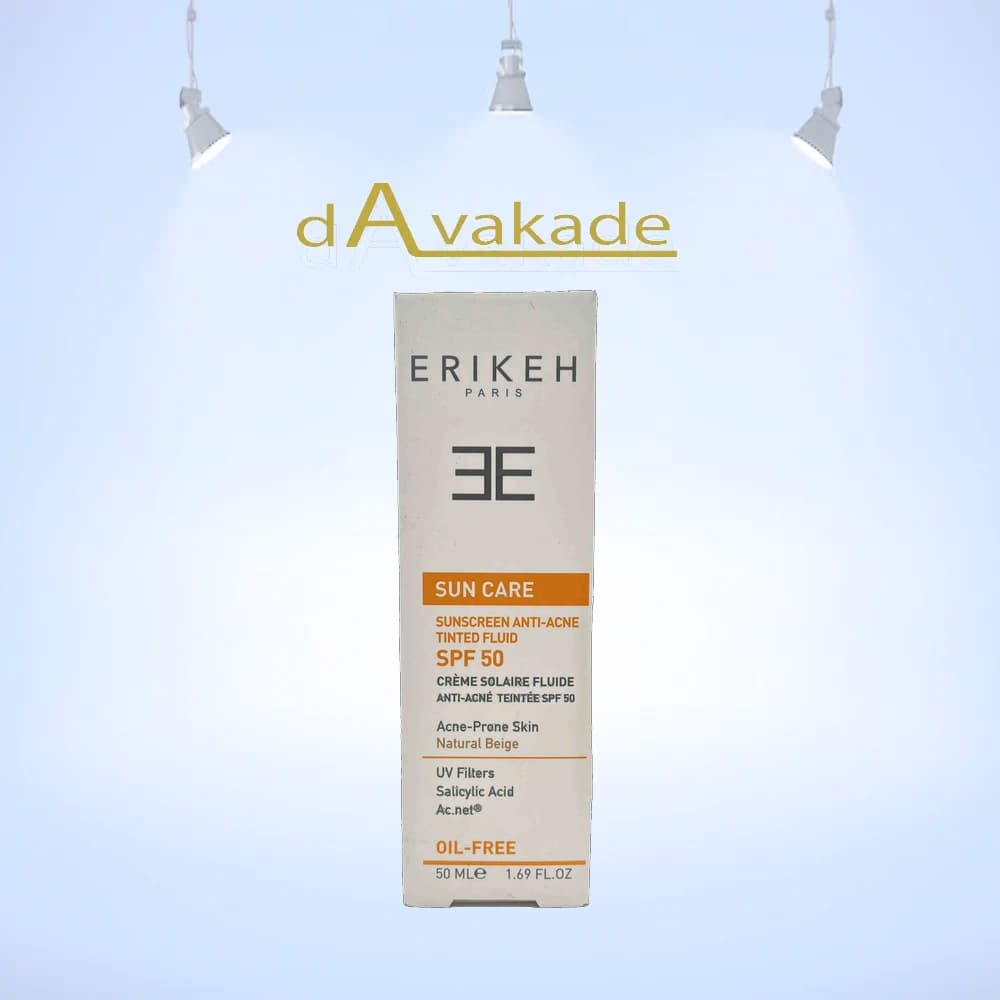 کرم ضد آفتاب SPF50 فاقد چربی بژ طبیعی ERIKEH اریکه