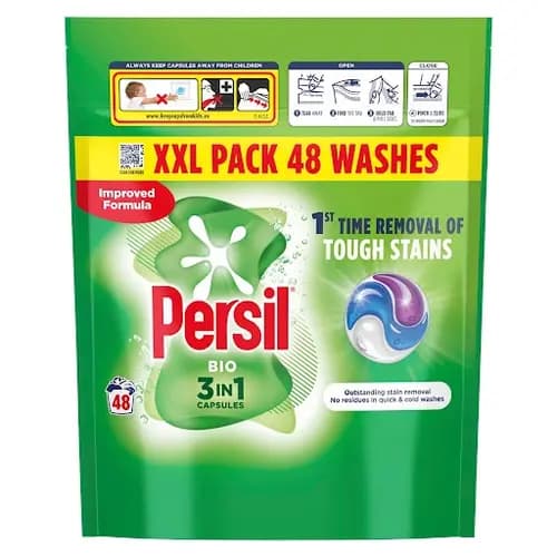 قرص ماشین لباسشویی هلندی پرسیل مناسب انواع لباس ها بسته 48 عددی perdil non bio 3 in 1 tough stains