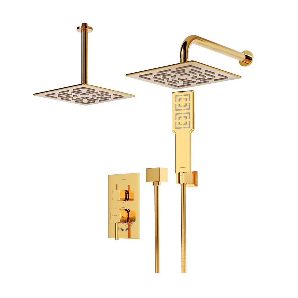 شیر حمام توکار شودر مدل رومر BRASS تیپ 3 — تصویر ۶