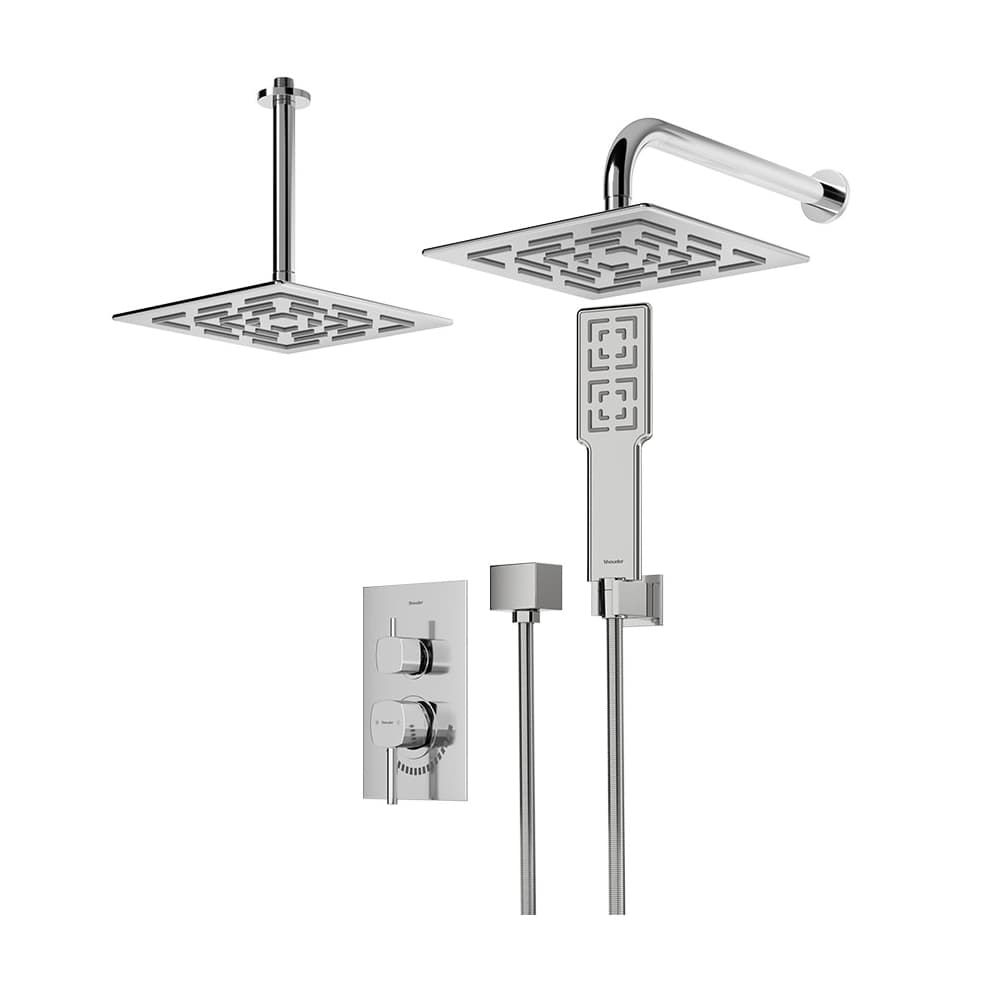شیر حمام توکار شودر مدل رومر BRASS تیپ 3 — تصویر ۲