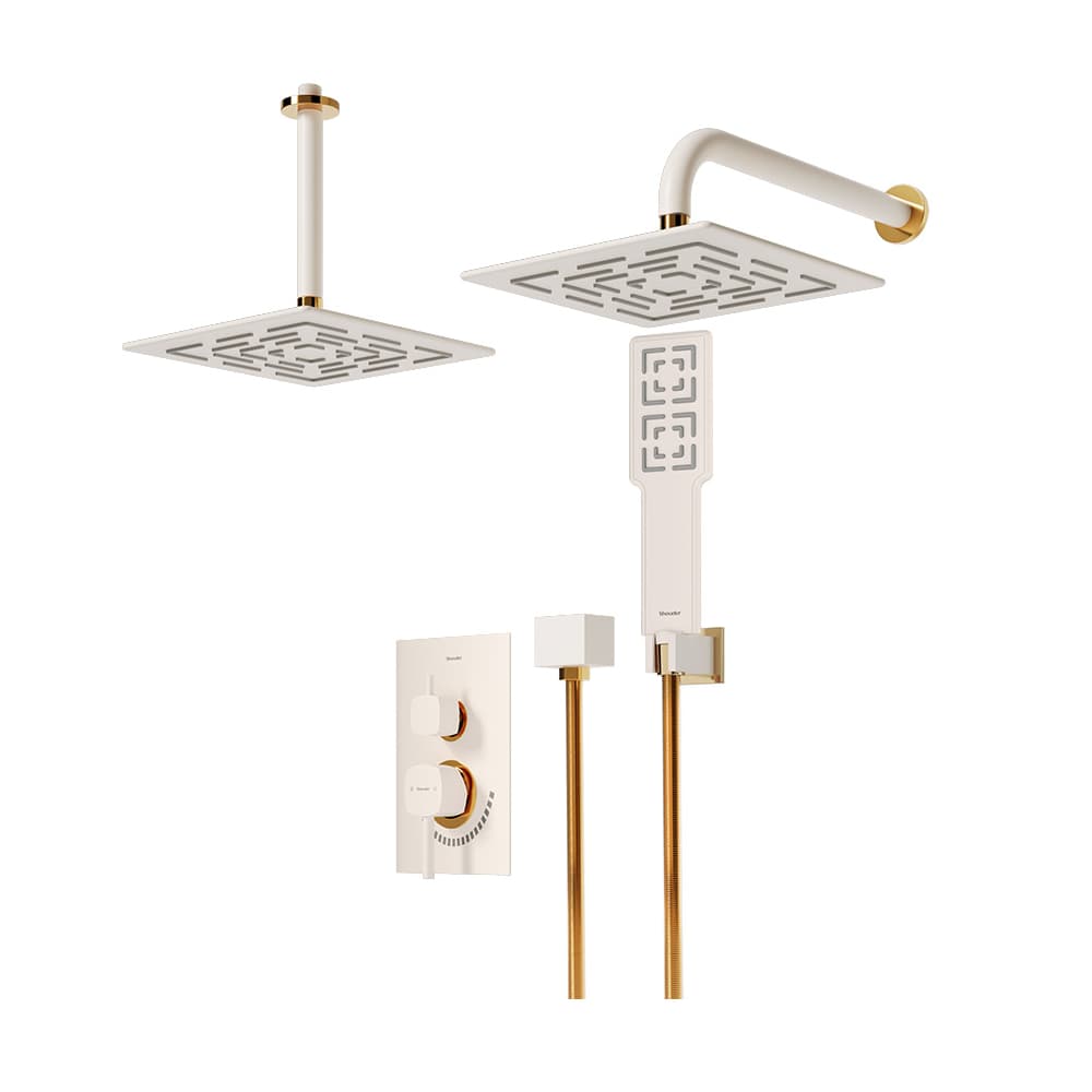 شیر حمام توکار شودر مدل رومر BRASS تیپ 3 — تصویر ۸