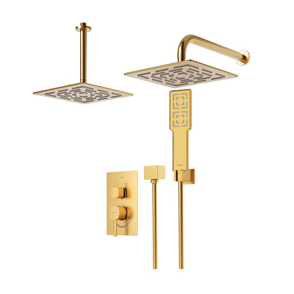 شیر حمام توکار شودر مدل رومر BRASS تیپ 3 — تصویر ۵