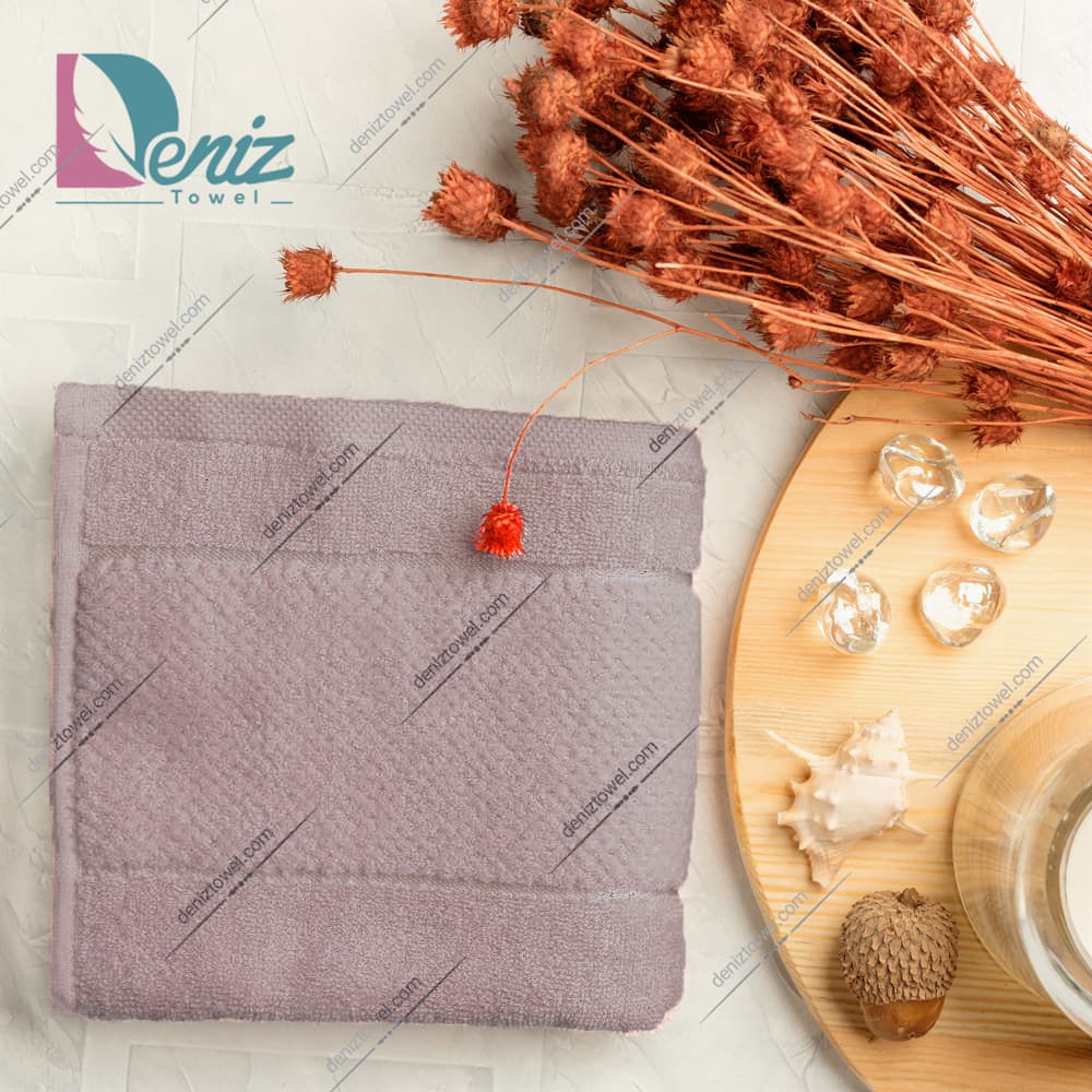 حوله دستی طرح ماکرو رنگ طوسی کالباسی