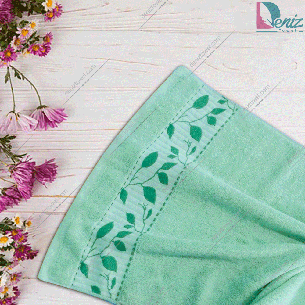 حوله دستی طرح رابینز رنگ فیروزه ای