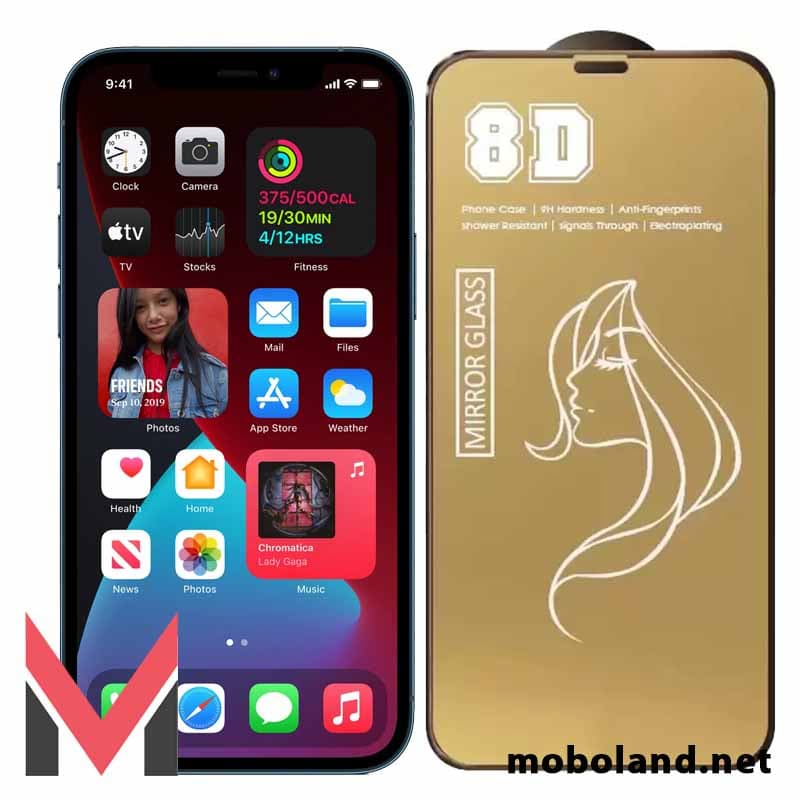 گلس تمام صفحه آینه ای اپل آیفون iPhone 12 Pro Max