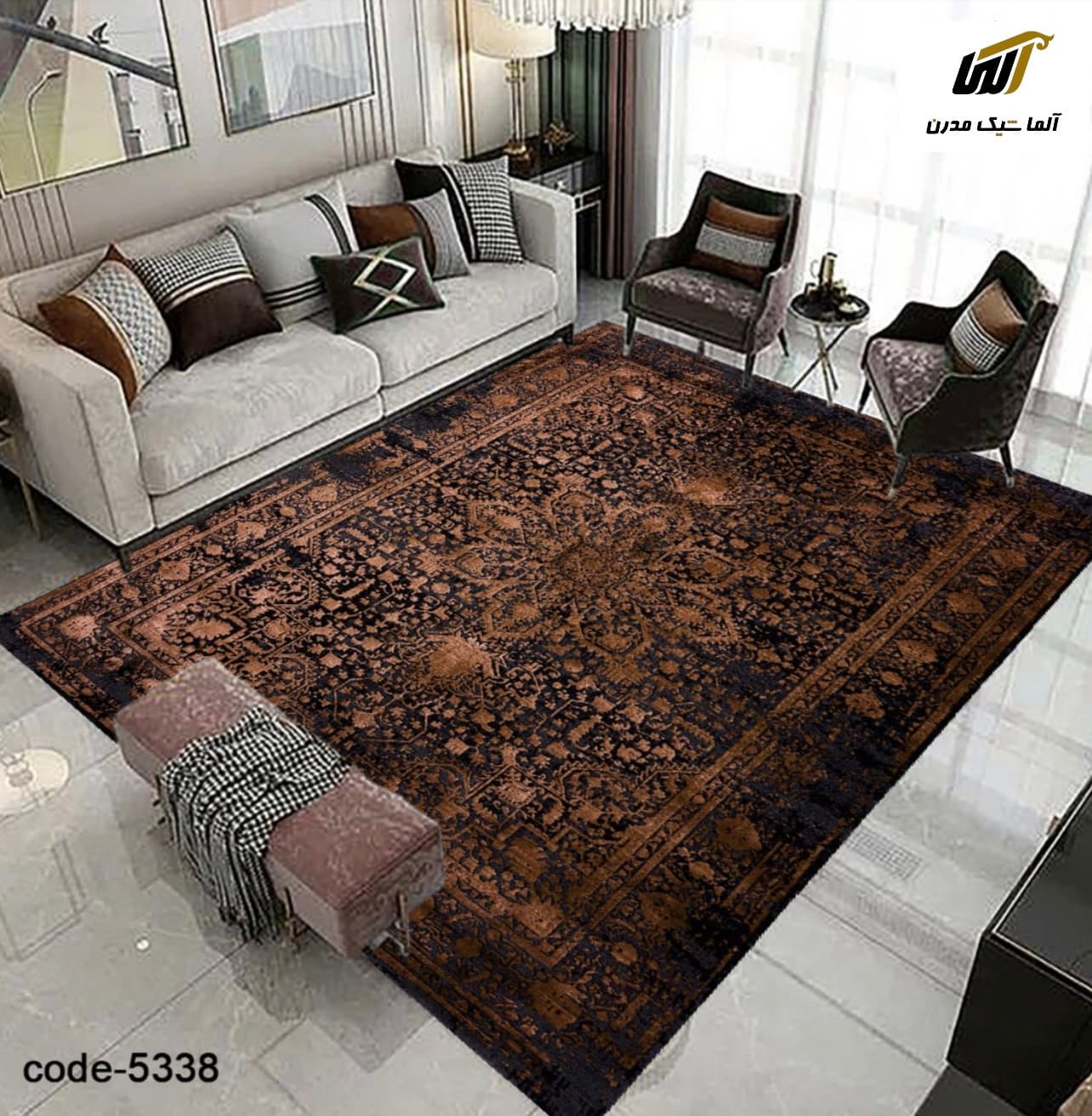 قالیچه طرح مدرن کد RUG-MOD-907
