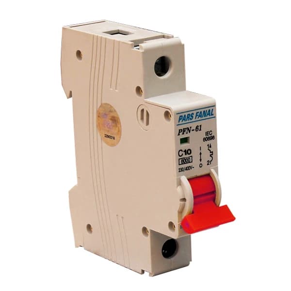 فیوز مینیاتوری تک فاز 10 آمپر پارس فانال مدل C10 کد k15815 — تصویر ۳