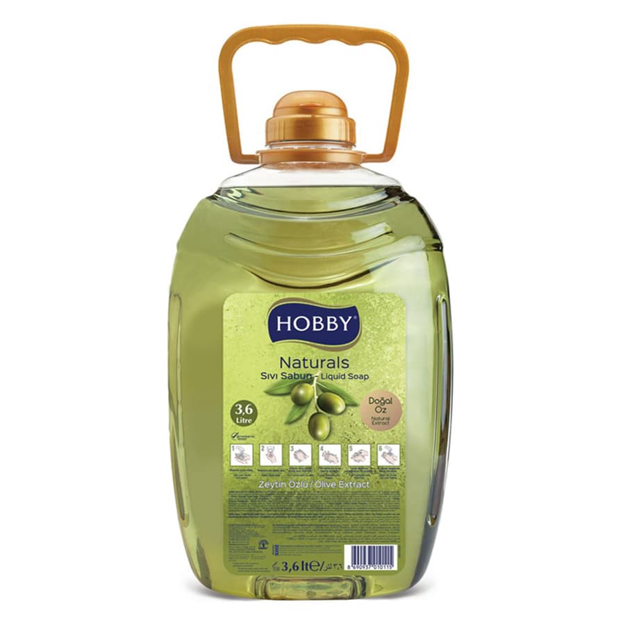 مایع دستشویی زیتون هوبی 3.6 لیتری Hobby