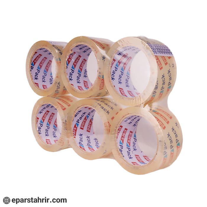 چسب پهن پارس 90 یارد کدP1300 (بسته 6 عددی)