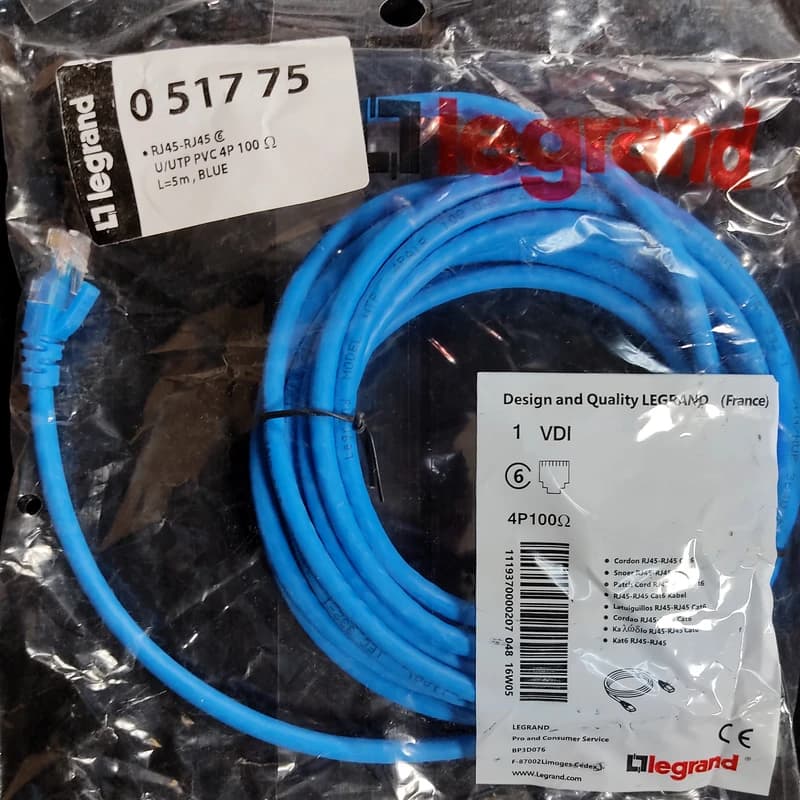 پچ کورد Cat6 لگرند مدل 051772 متر20 کد K14200 — تصویر ۲