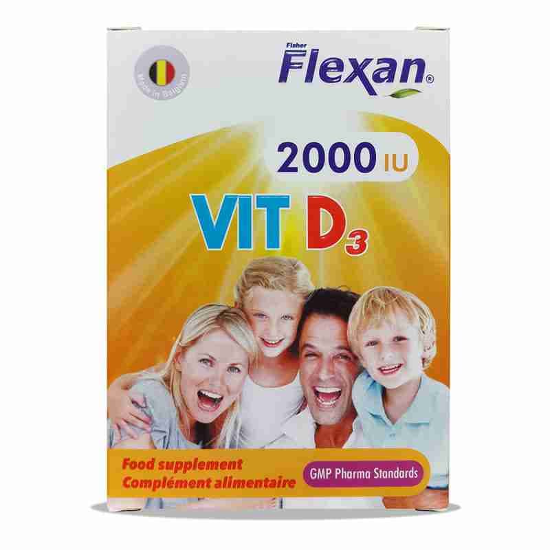 ویتامین د۳ ۲۰۰۰ فیشر فلکسان | Vitamin D3 2000 Fisher Flexan