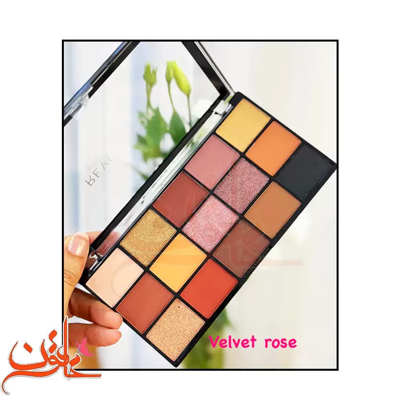 پالت سایه چشم رولوشن مدل ولوت رز شماره 01 — تصویر ۲