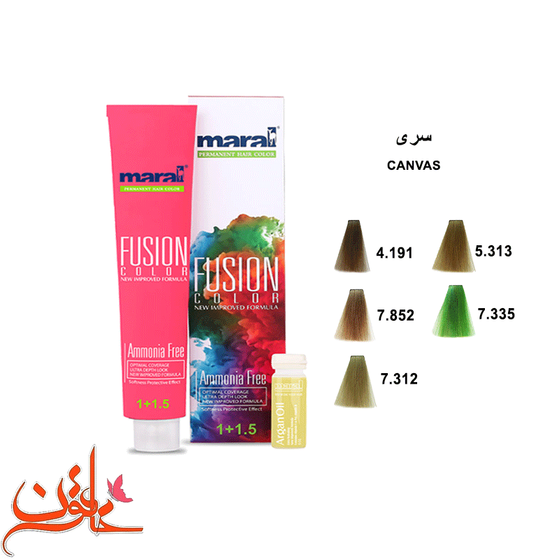 رنگ مو بدون آمونیاک فیوژن کالر مارال سری CANVAS