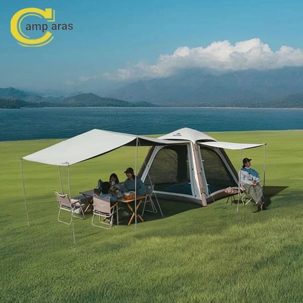 چادر بادی سه نفره نیچرهایک Ango مدل CNK2550WS017 سایبان دار — تصویر ۸
