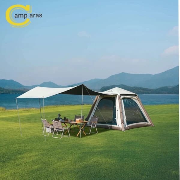چادر بادی سه نفره نیچرهایک Ango مدل CNK2550WS017 سایبان دار — تصویر ۶